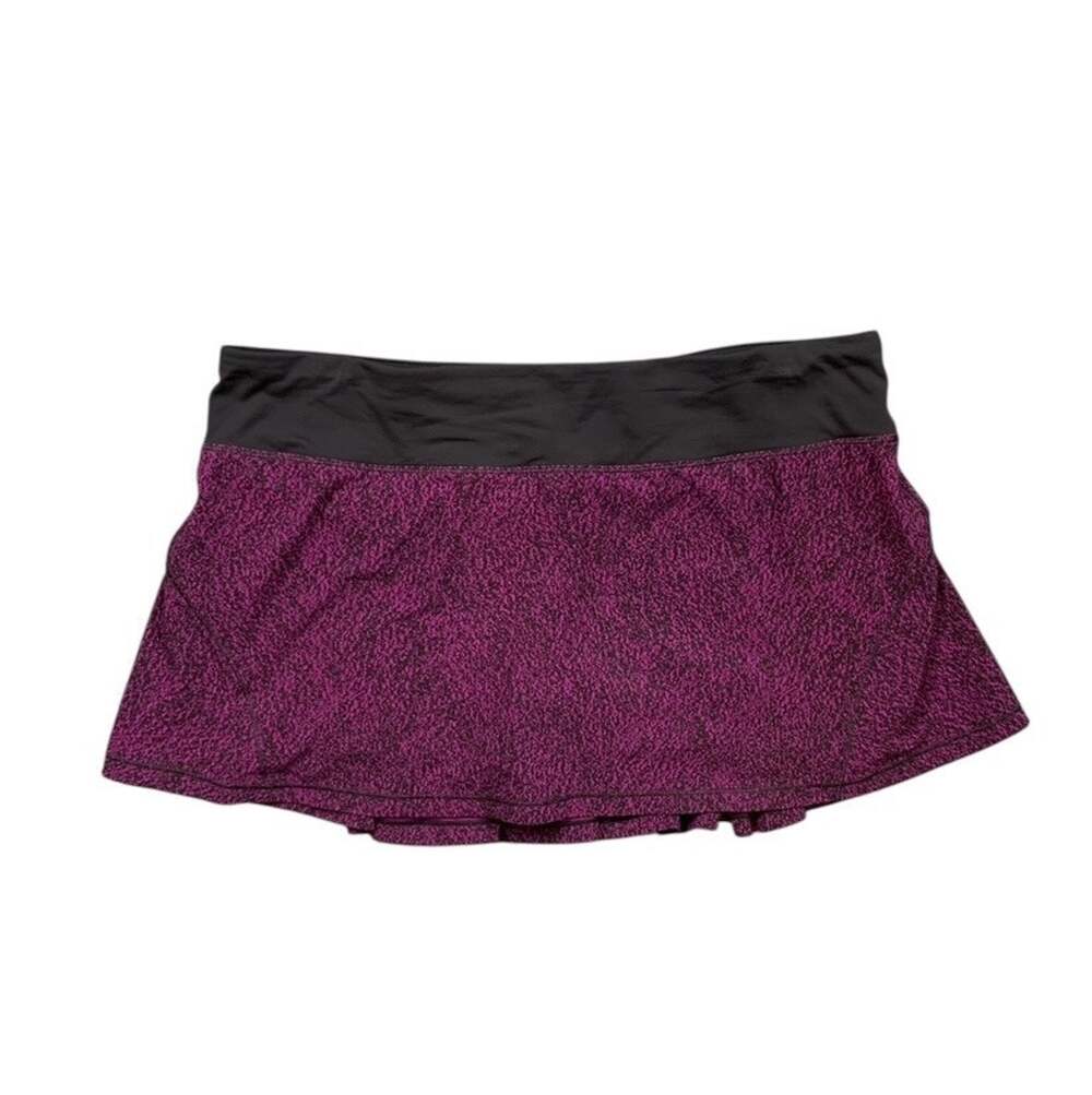 Lululemon Skort Womens 12 Aurora Black Circuit Breaker Pleated Back Inner Shorts